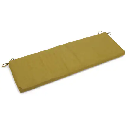 Front. Blazing Needles - 63-inch by 19-inch Spun Polyester Bench Cushion - Avocado.