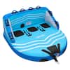 Front. VEVOR - Towable Tubes for Boating, 3-Rider Inflatable Towable Tube for Boat to Pull, 510 lbs Capacity Water Sports Boating Tubes - Blue.