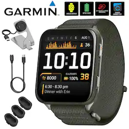 Garmin - Venu X1 Premium GPS Smartwatch, Moss Titanium + Accessories Bundle - Moss|Titanium - (2025)