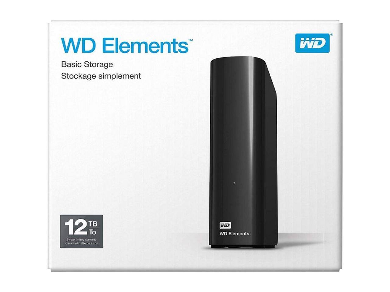 WD Elements™  
Basic Storage  
Stockage simple  

12 TB  
2-year limited warranty  
Garantie limitée de 2 ans  

WD Elements