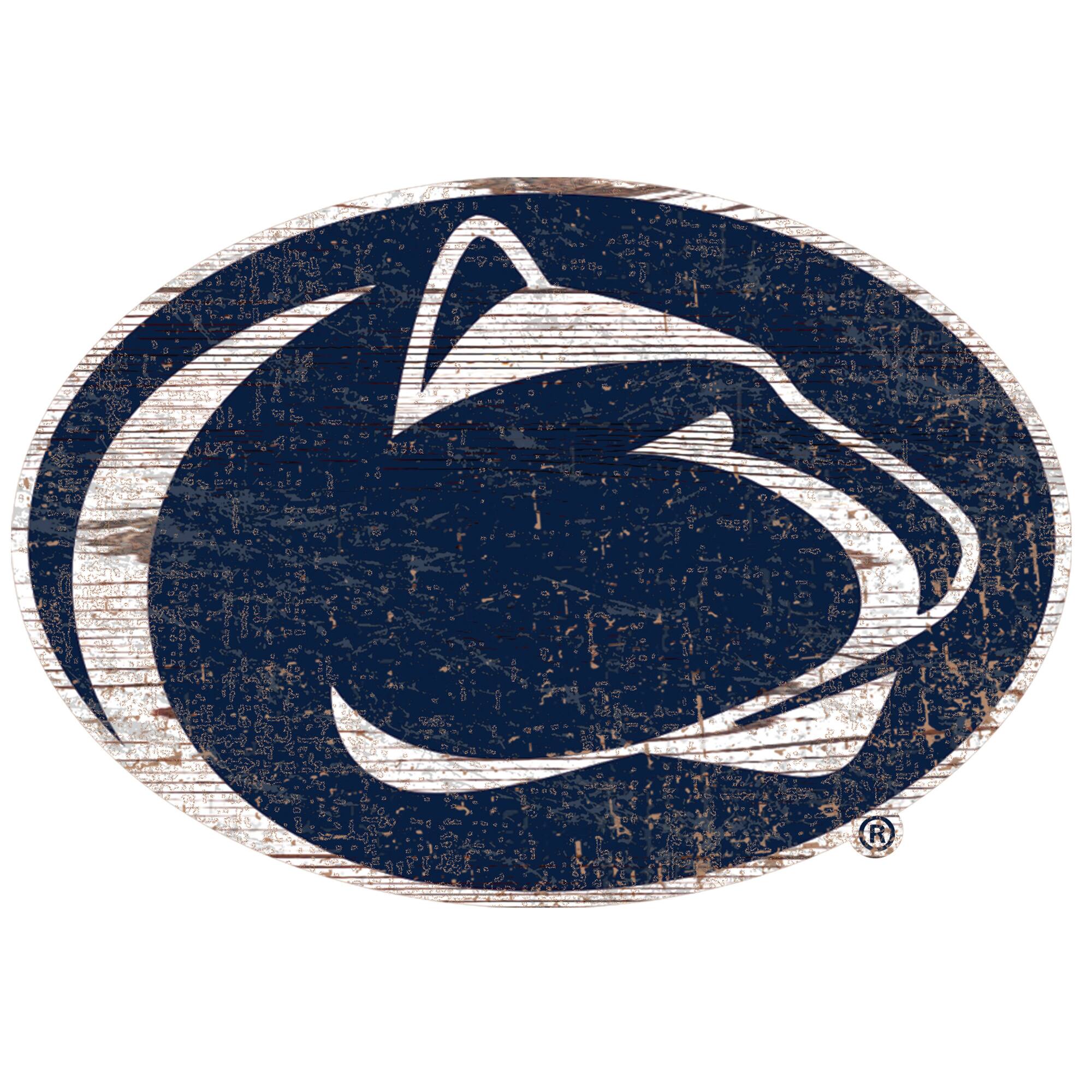 Front. Fan Creations - Penn State Nittany Lions Distressed Logo Cutout Sign - Multicolor.