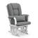 Alt View 13. Storkcraft - Tuscany Glider and Ottoman - White/Gray.