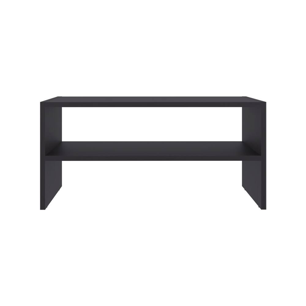 Angle. Loheer - Loheer small shoe rack for entryway, 3 tier open shoe shelf, Black - Black.
