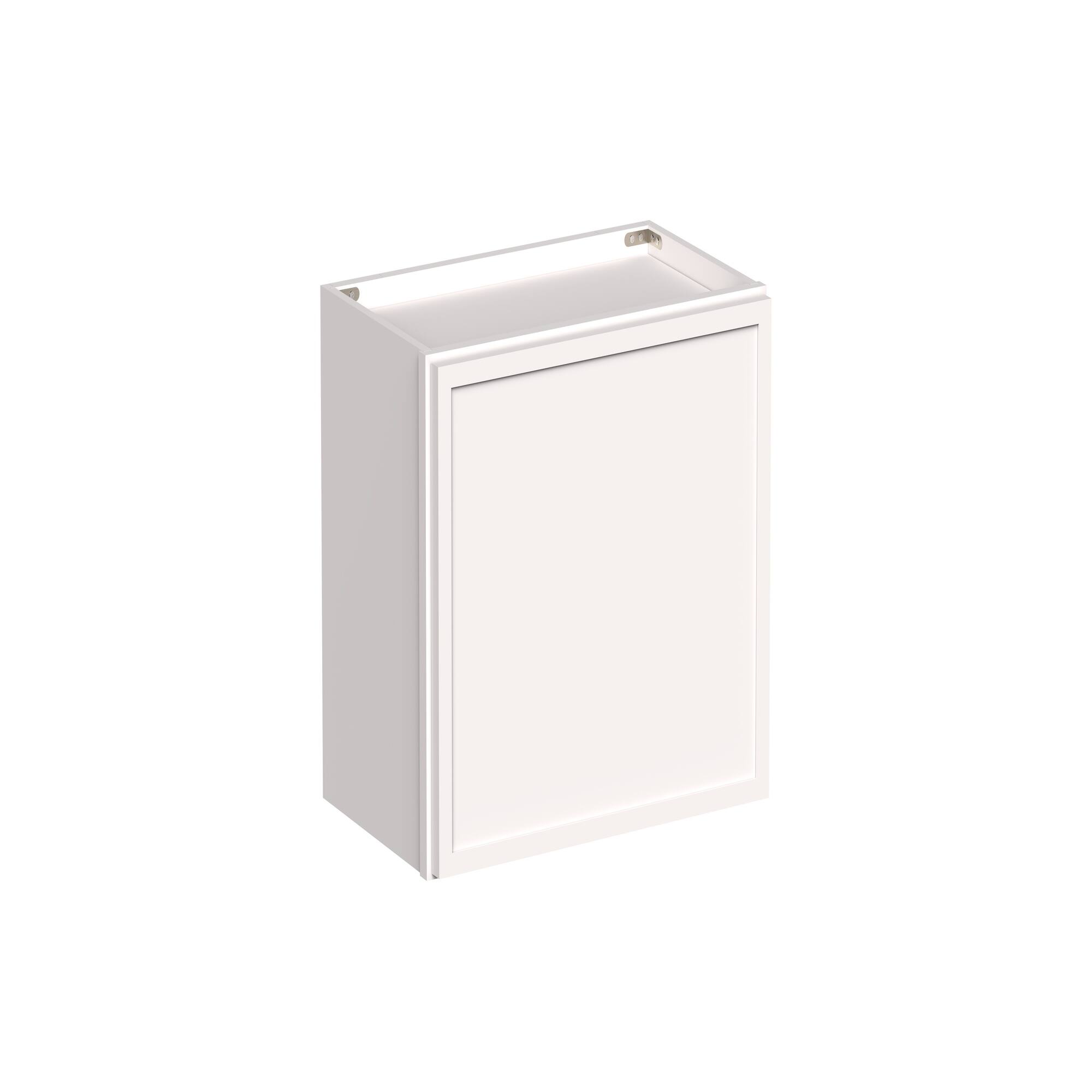 Angle. Boyel Living - 21-in W x 18-in H x 12-in D Slim Shaker RTA Kitchen Wall Cabinet with Soft-Close - Snow White.
