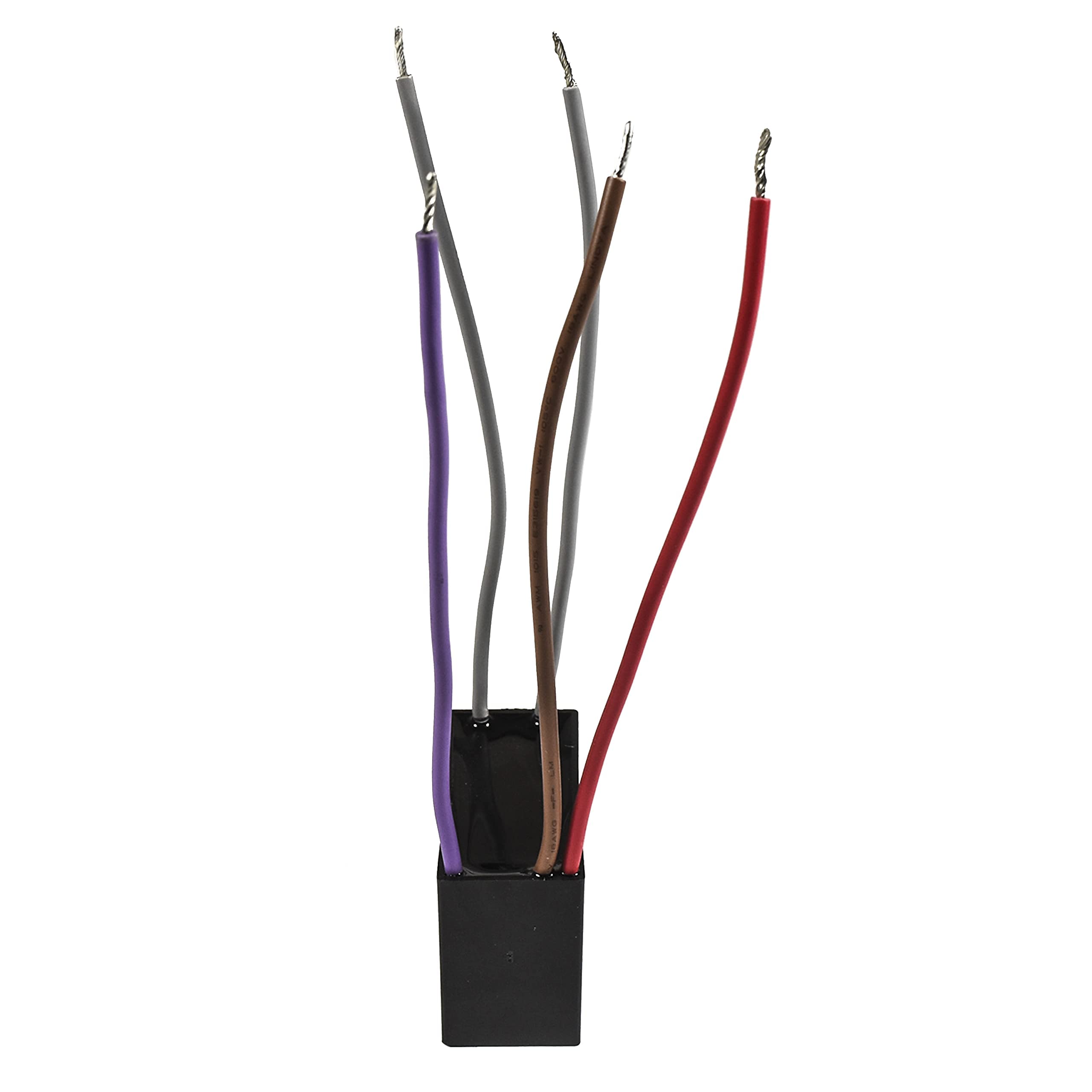Angle. HQRP - Ceiling Fan Capacitor 4.7 uF + 6 uF + 6 uF 5-Wire 250 VAC UL Listed compatible with Harbor Breeze, CBB61.