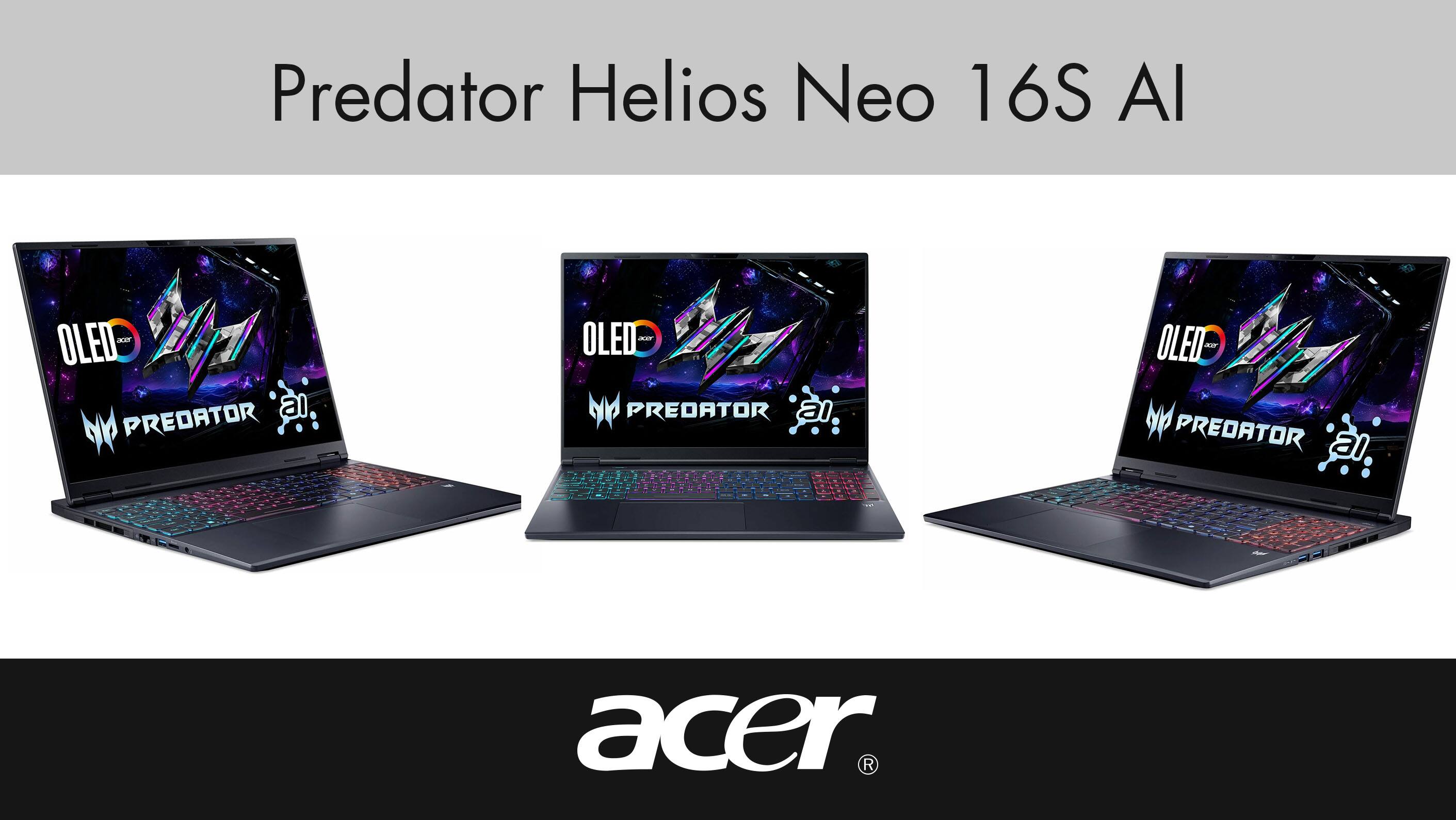 Acer Predator Helios Neo 16S AI Laptop 16.0 WQXGA (Intel Ultra 9