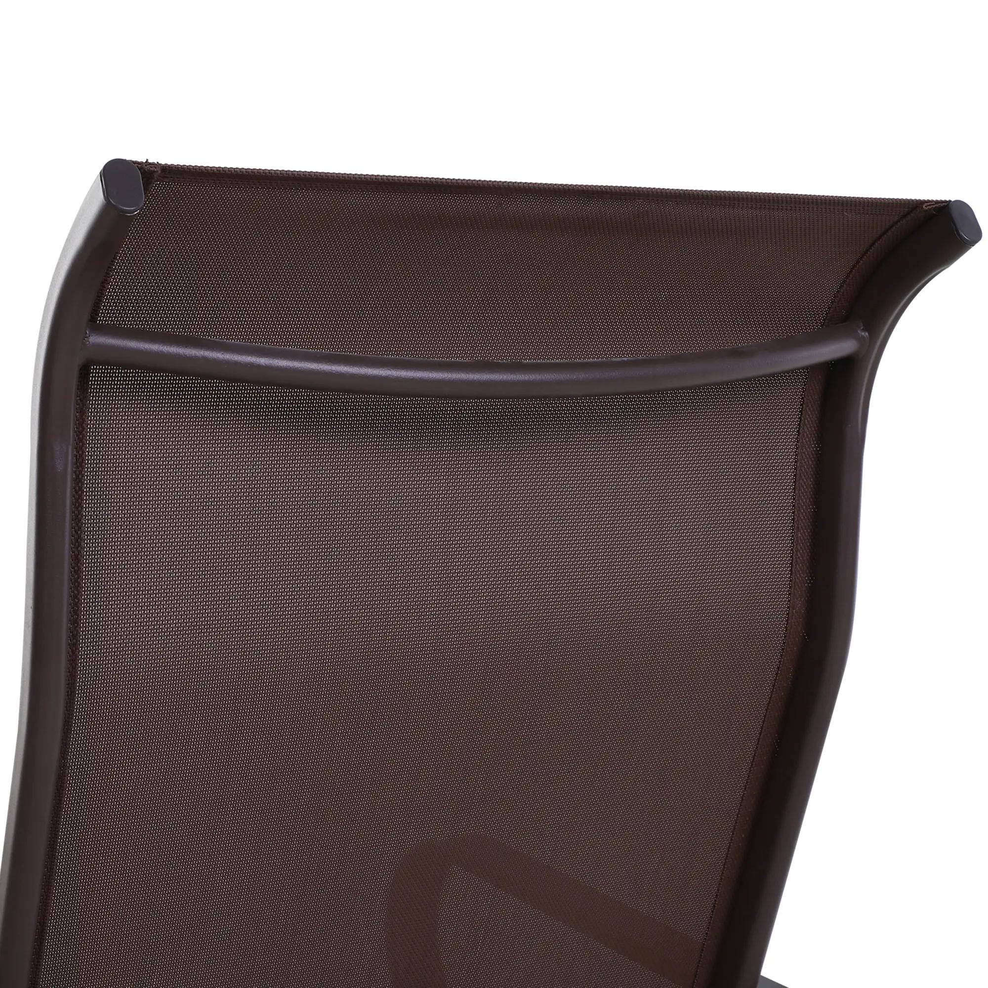 Alt View 2. Resenkos - Resenkos Single Person Swing, Comfortable Headrest, Durable Metal Mesh, 352 lbs Capacity, Ideal for Patio, Brown - Brown.