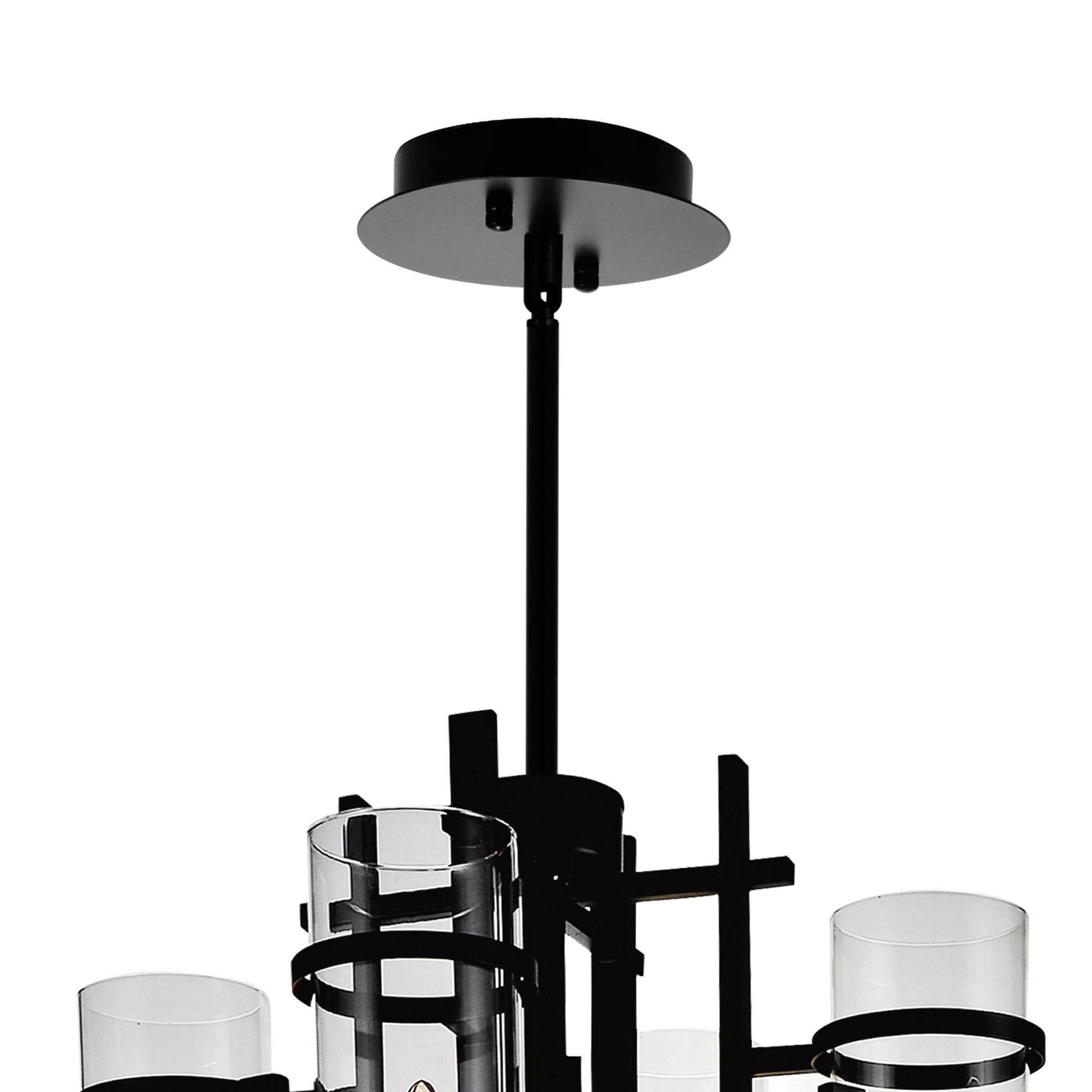 Alt View 1. CWI Lighting - Sierra 12 Light Up Chandelier With Black Finish - Black.
