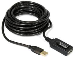 Plugable - USB Extension Cable - USB 2.0,16.5ft (5m), Driverless - Black