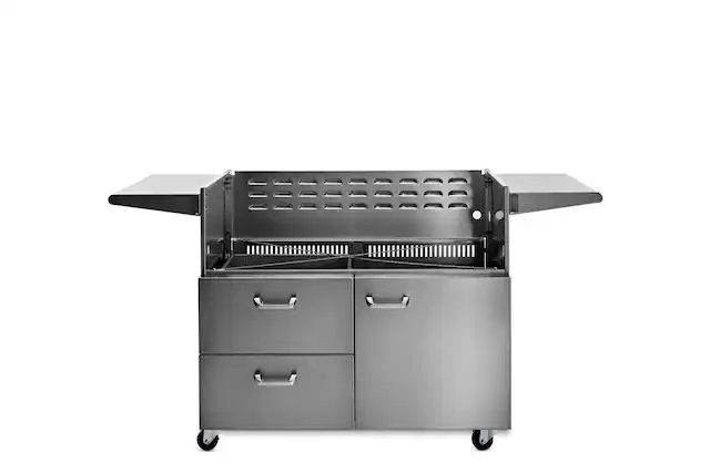 Front. Lynx - Stainless Steel Storage Cart for Lynx 42" wide Grills - Stainless Steel.