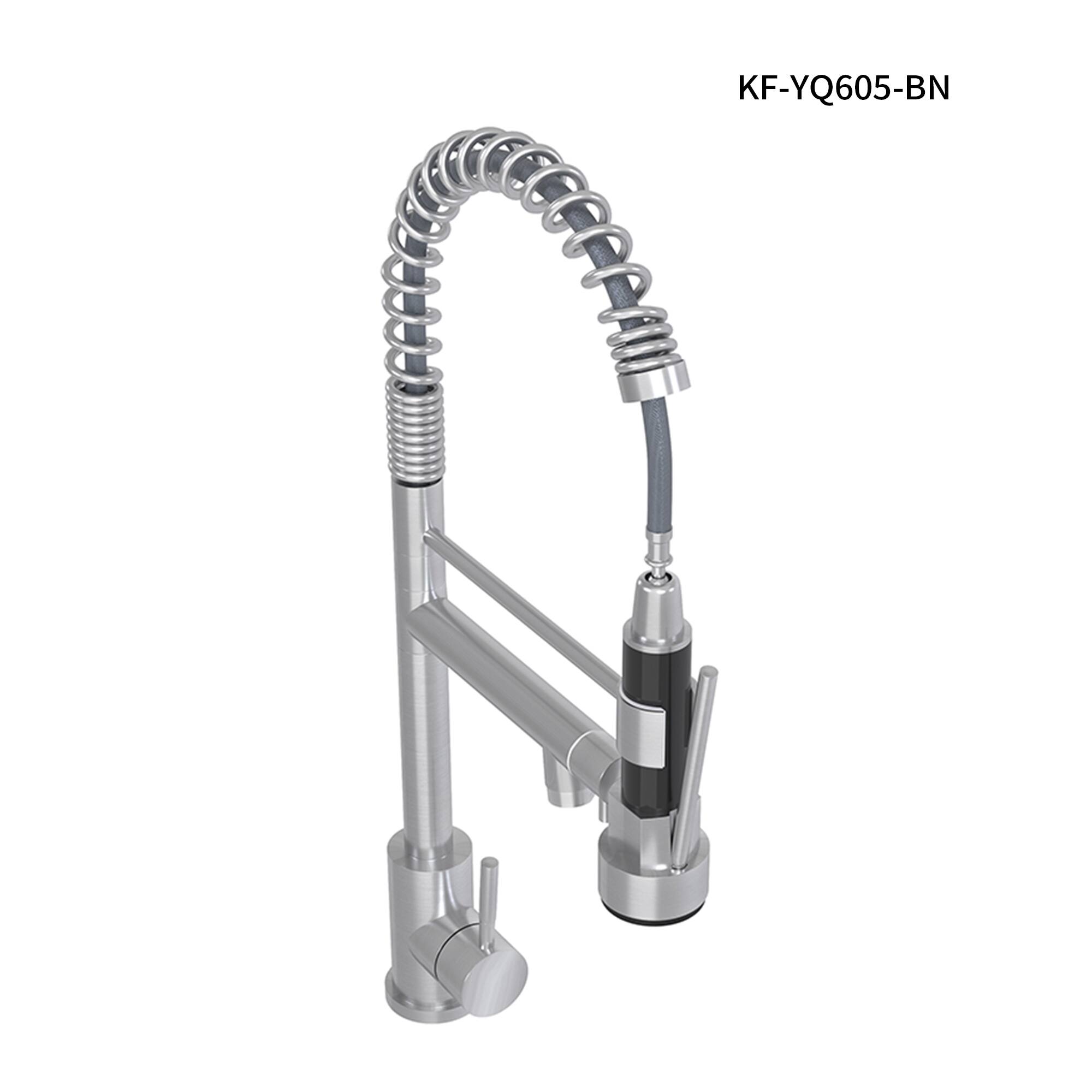 Left. Bothwa Home - Bothwa Home KF-YQ605-BN 19 - Inch Enzoh Kitchen Faucet in Brushed Nickel Finish - Brushed Gold.
