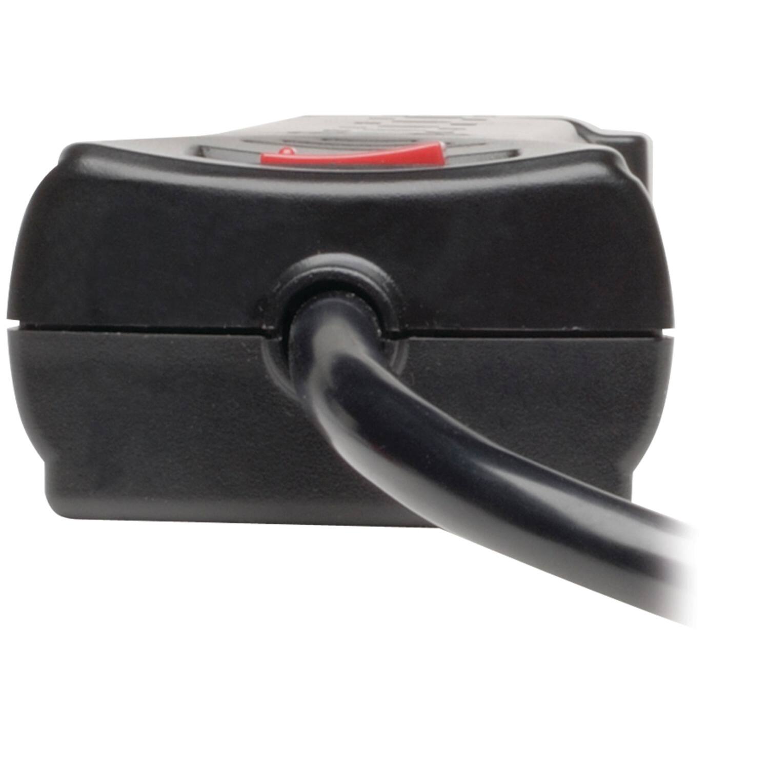 Left. Tripp Lite - Tripp Lite SUPER7B 7 AC Outlets 7 ft. Cord 2160 J Protect It! Surge Protector - Black - Black.