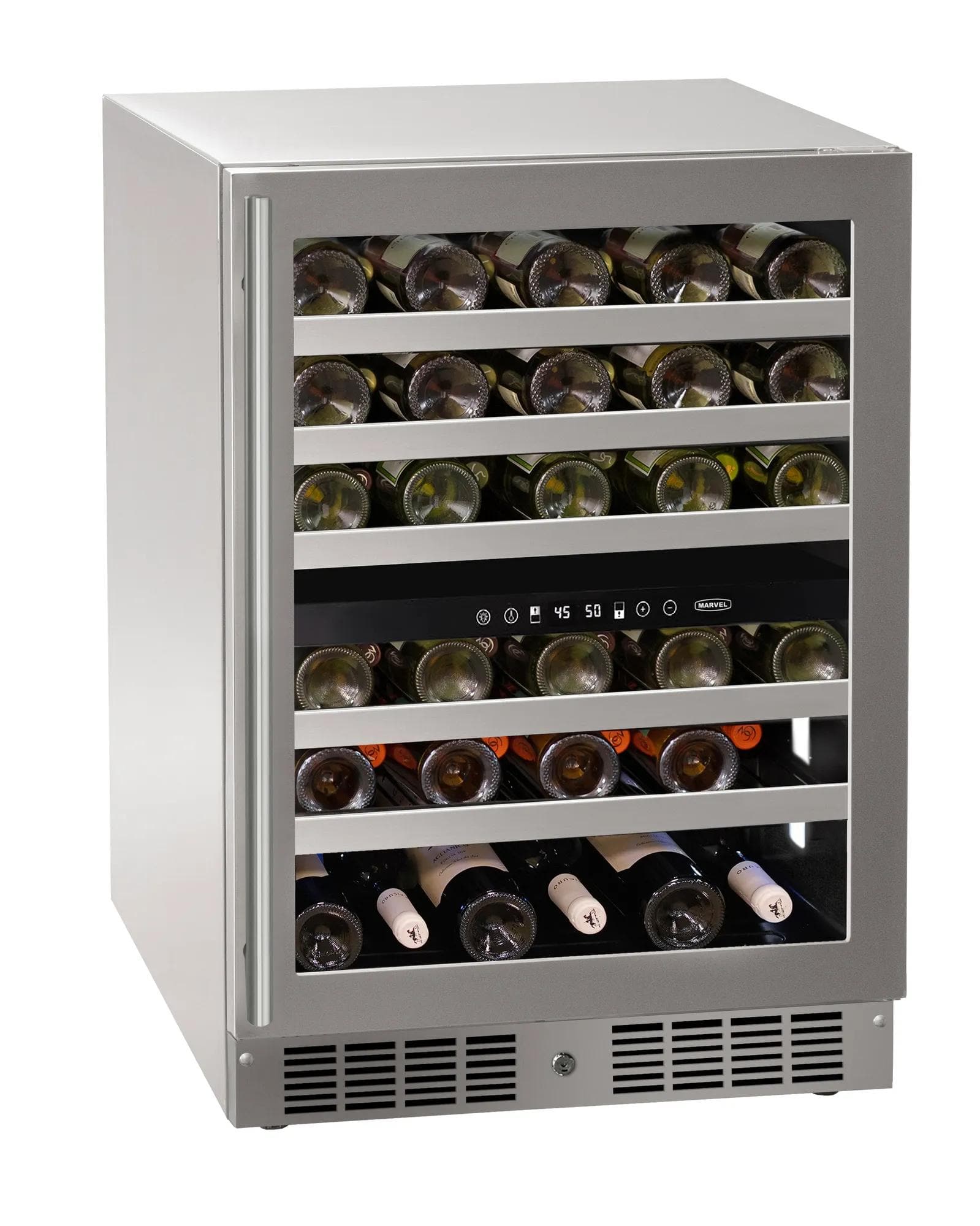 Marvel - 24 W. 5.1 Cu.Ft. Built-In Dual- Zone Wine Refrigera