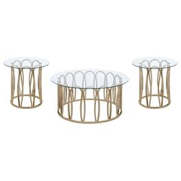 Coaster Co. of America - Monett 3-piece Coffee and End Table Set Chocolate Chrome - Brown