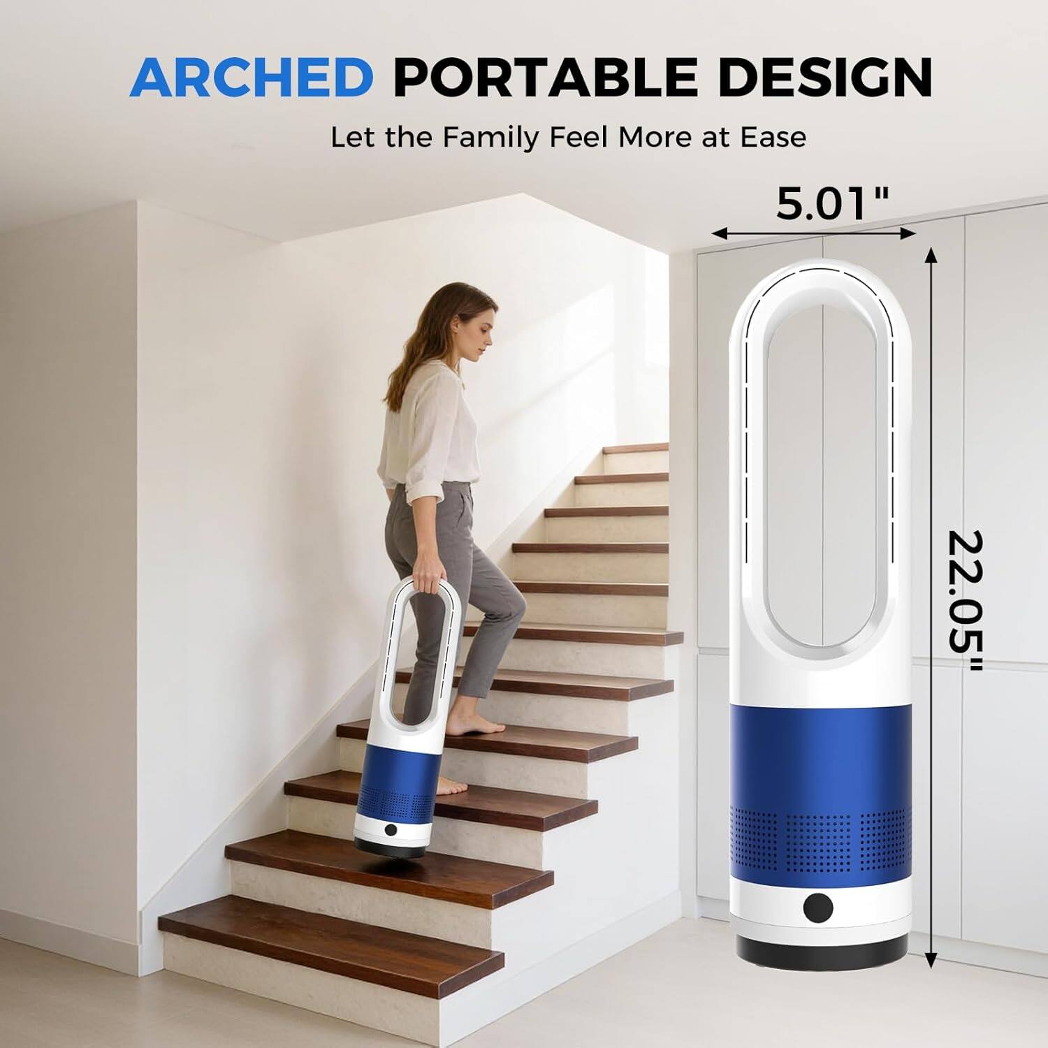 ARCHED PORTABLE DESIGN  
Let the Family Feel More at Ease  

5.01"  
22.05"