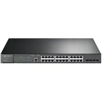Front. TP-Link - TP-Link TL-SG3428MP - JetStream™ 28-Port Gigabit L2+ Managed Switch with 24-Port PoE+ - Limited Lifetime Warranty - Unknown.
