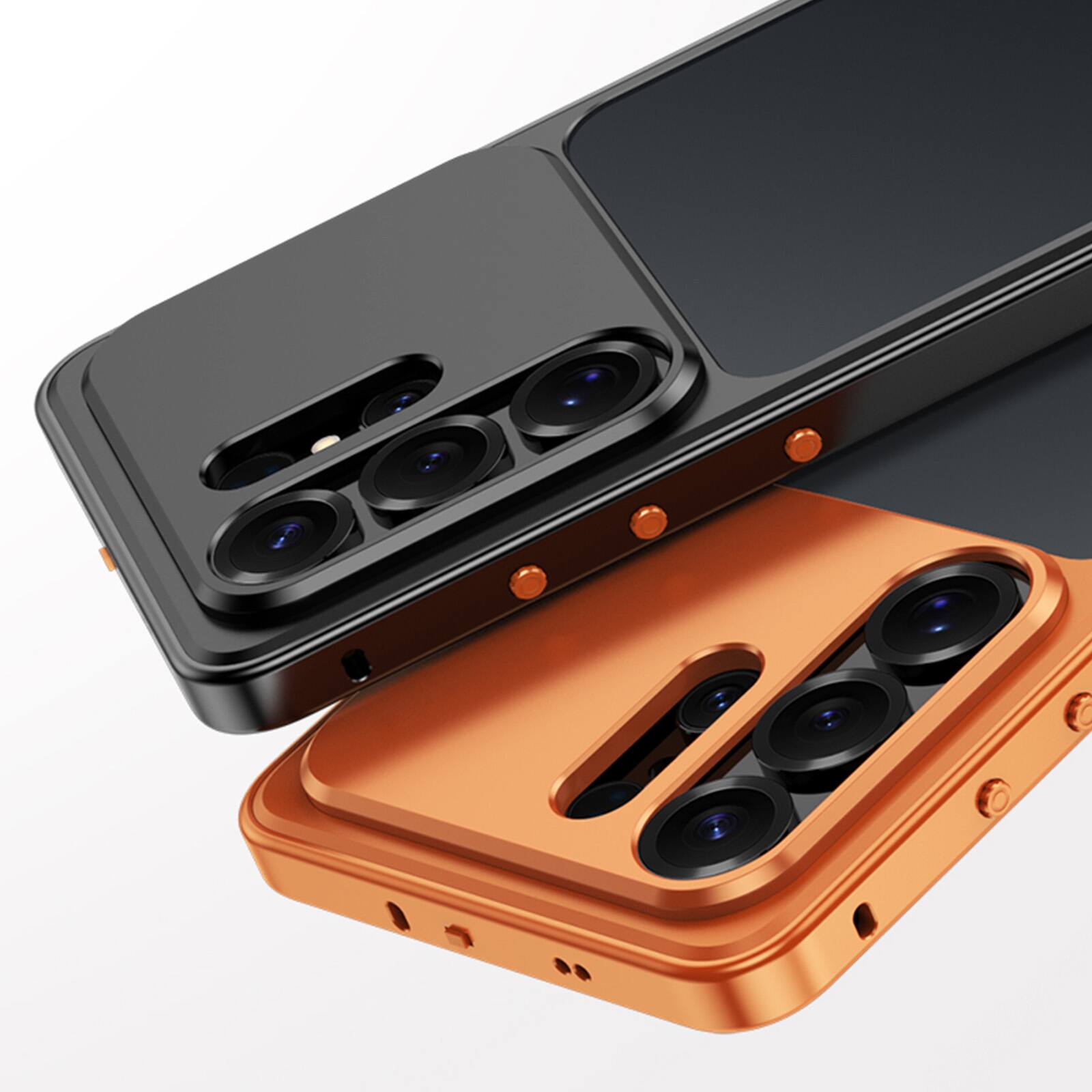 Alt View 2. Dteck - For Samsung Galaxy S26 Ultra Safety Lock Rugged Aluminum Alloy Metal Bumper Case Heat Dissipation Backless Design Cover - Silver.