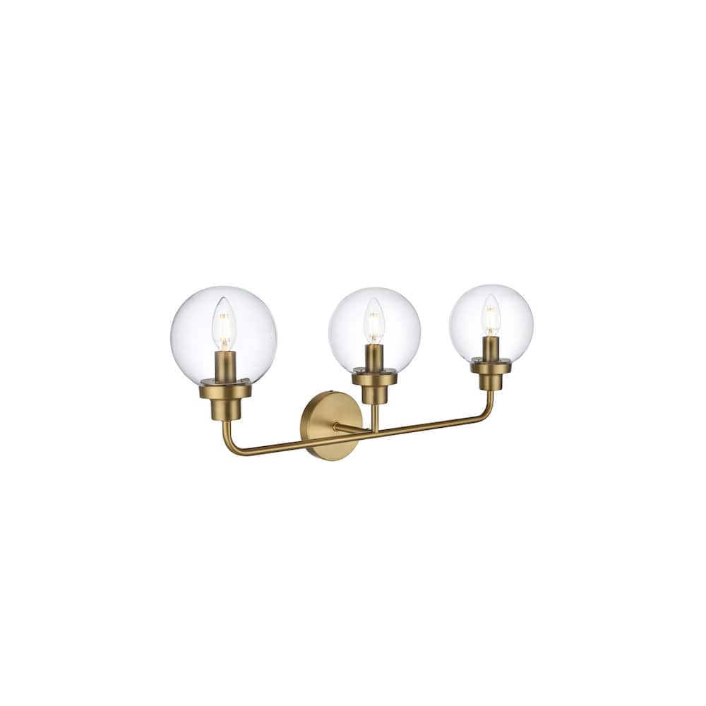 Living District - Hanson 28 inch Wall Sconce in Satin Gold - Satin Gold And Clear price history on PriceWatchPro