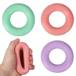Unique Bargains - Grip Strength Trainer Rings, Portable Hand Grip Strengthener Finger Forearm - For Fitness, 3.5" & 30,40,50 LB - Orange, Green, Purple