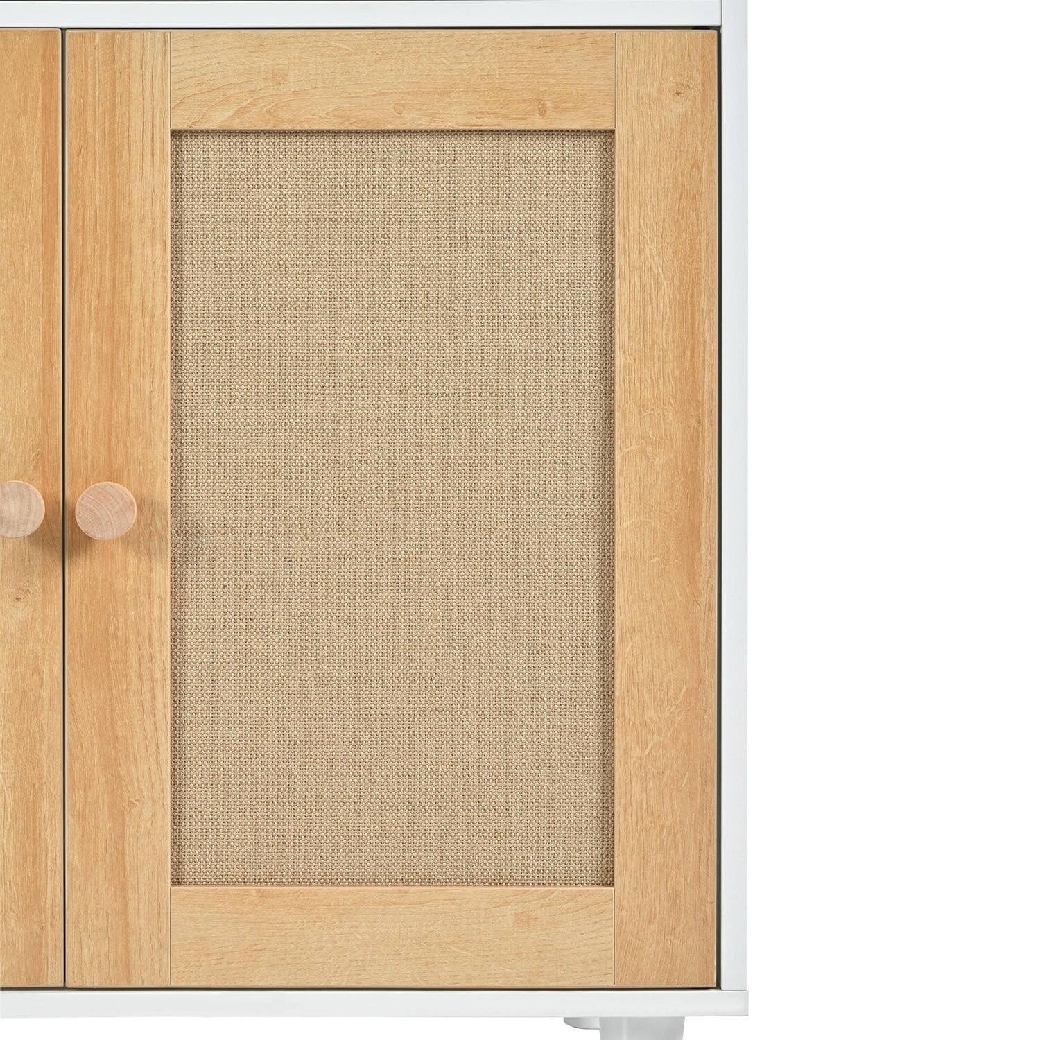 Alt View 2. Pefilos - 31" Cat Litter Box Enclosure with Scratching, Modern Cat House and Storage Side Table for Indoor Cats.