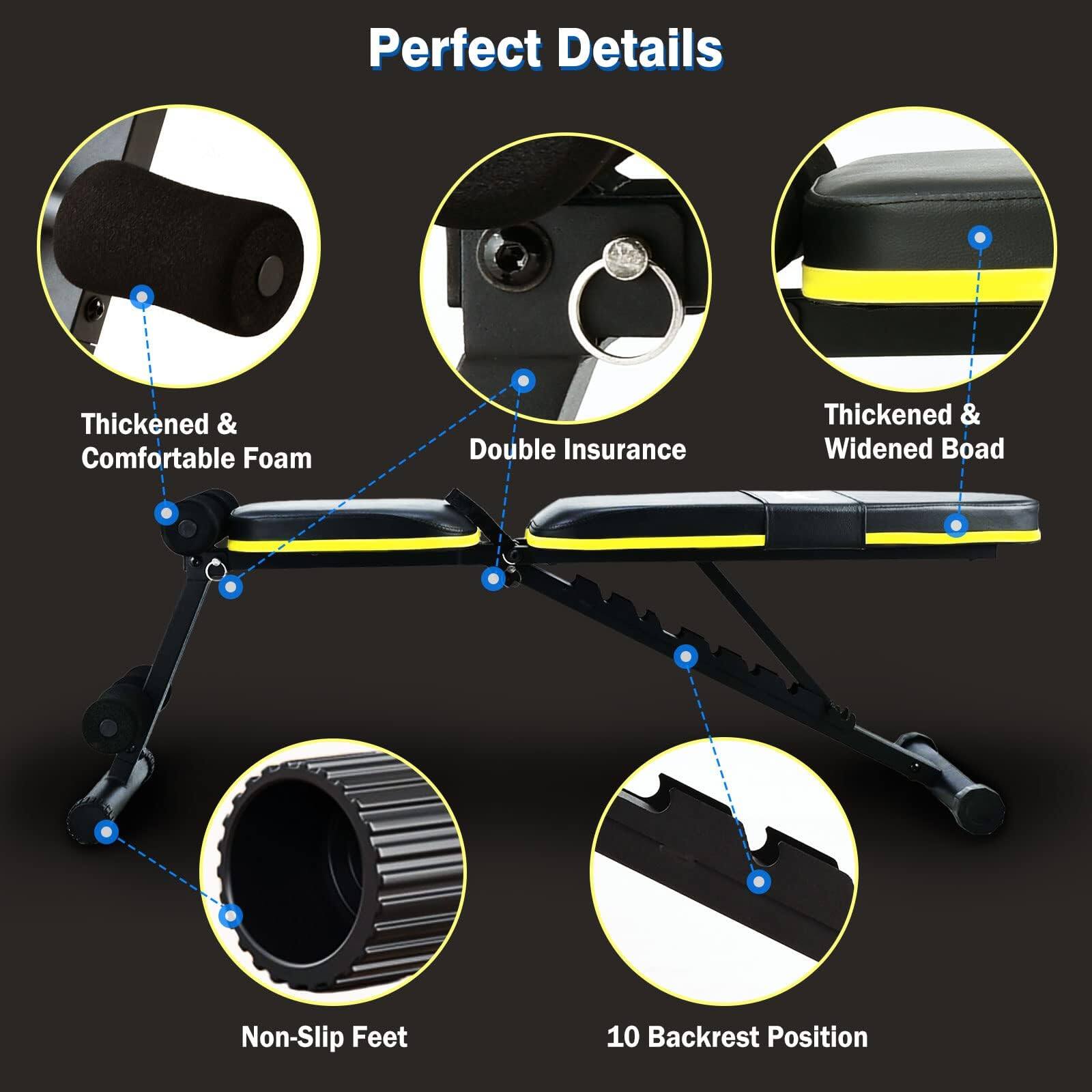 Perfect Details

- Thickened & Comfortable Foam
- Double Insurance
- Thickened & Widened Board
- Non-Slip Feet
- 10 Backrest Position