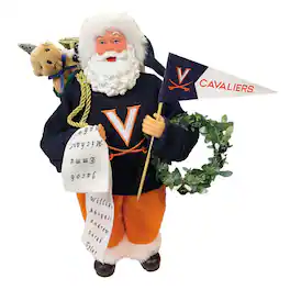 Santa's Workshop - Virginia Cavaliers 12" Santa Figure - Blue