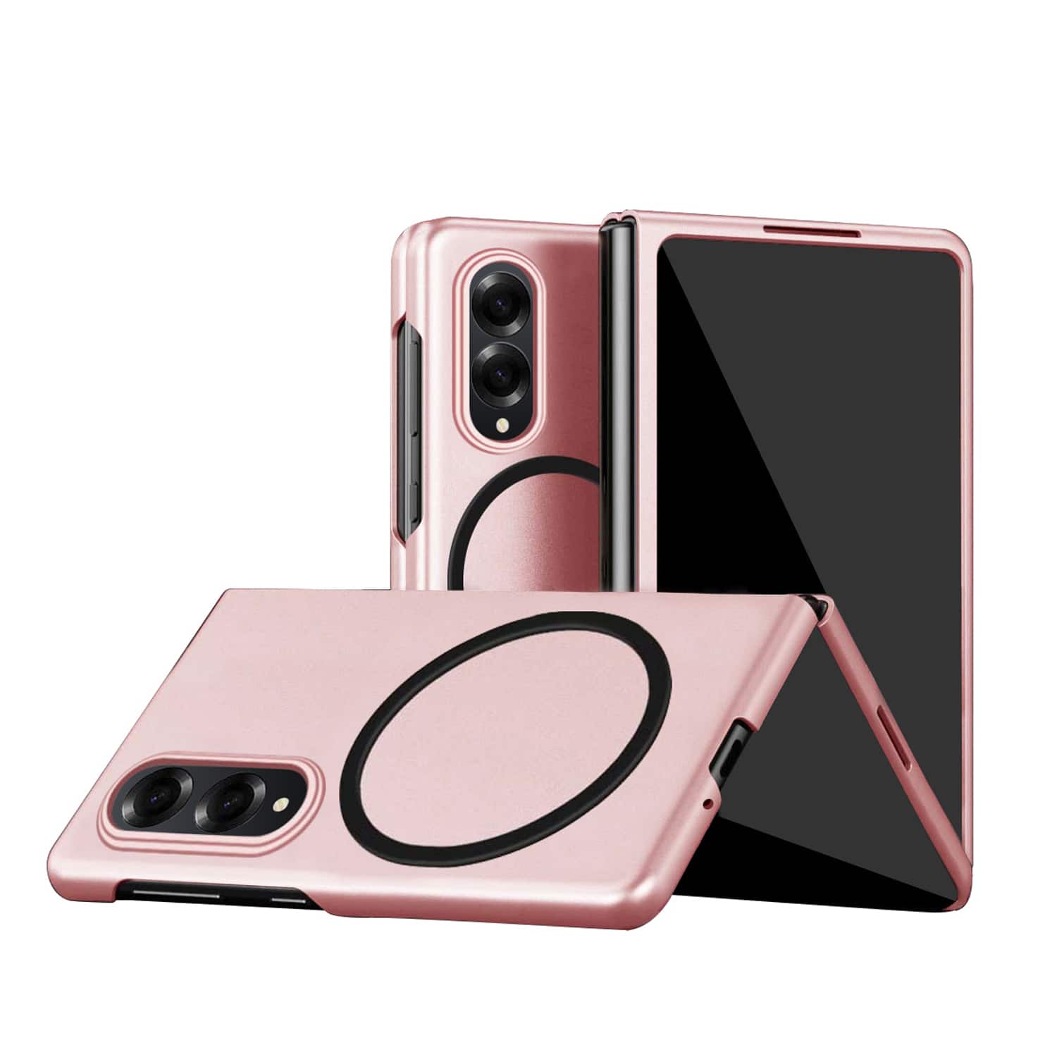 Dteck - Magnetic Shockproof Phone Case for Samsung Galaxy Z Fold8, Hard PC Slim Protective Cover with Raised Edge Screen Camera - Pink price history on PriceWatchPro