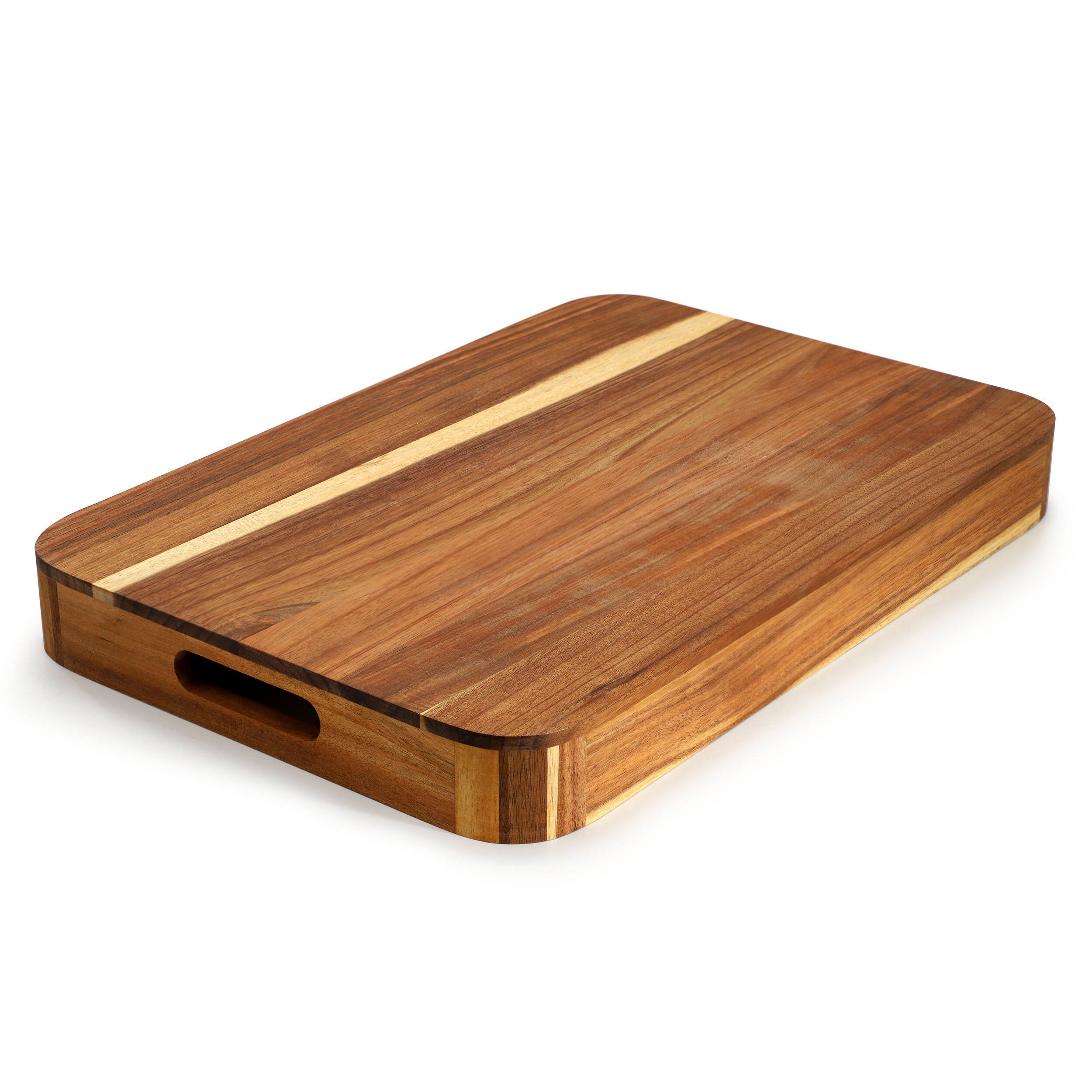 Alt View 2. MegaChef - MegaChef Acacia Wood 17.75 x 12 Inch Rectangle Serving Tray - Brown.