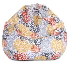 Majestic Home - Large Bean Bag Blooms Citrus - Yellow