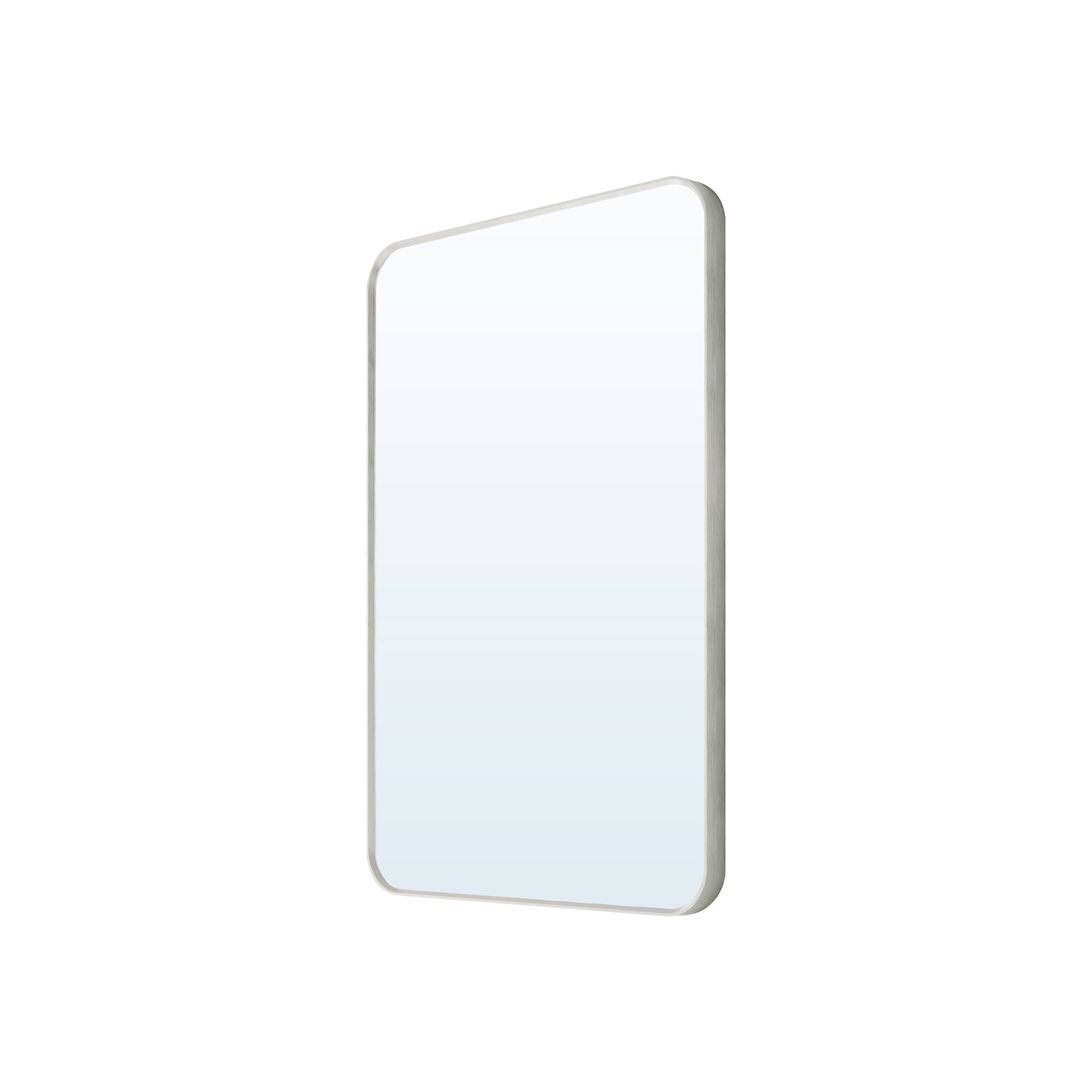 WELLFOR - 24 in. W x 36 in. H Rectangular Aluminum Framed Wall-Mounted Bathroom Vanity Mirror - Brushed Nickel price history on PriceWatchPro