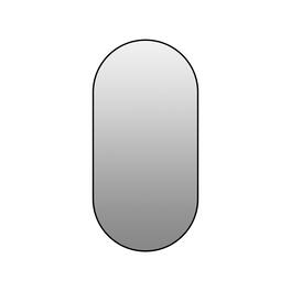 Boyel Living - 48 in x 24 in Framed Rectangular Bathroom Vanity Mirror for Wall Mounting - Black
