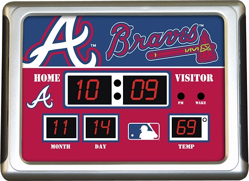 Atlanta Braves Scoreboard Desk Clock  Cardinals, Scoreboard, Baseball  scoreboard