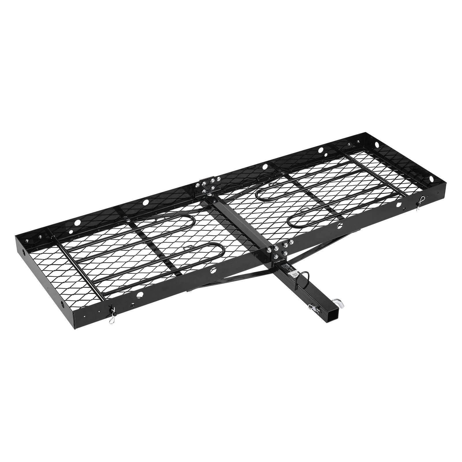 Alt View 5. VEVOR - Hitch Cargo Carrier with Bike Racks, 62" x 20" x 3" Hitch Mount Cargo Carrier for 2 Mountain Bikes - Black.