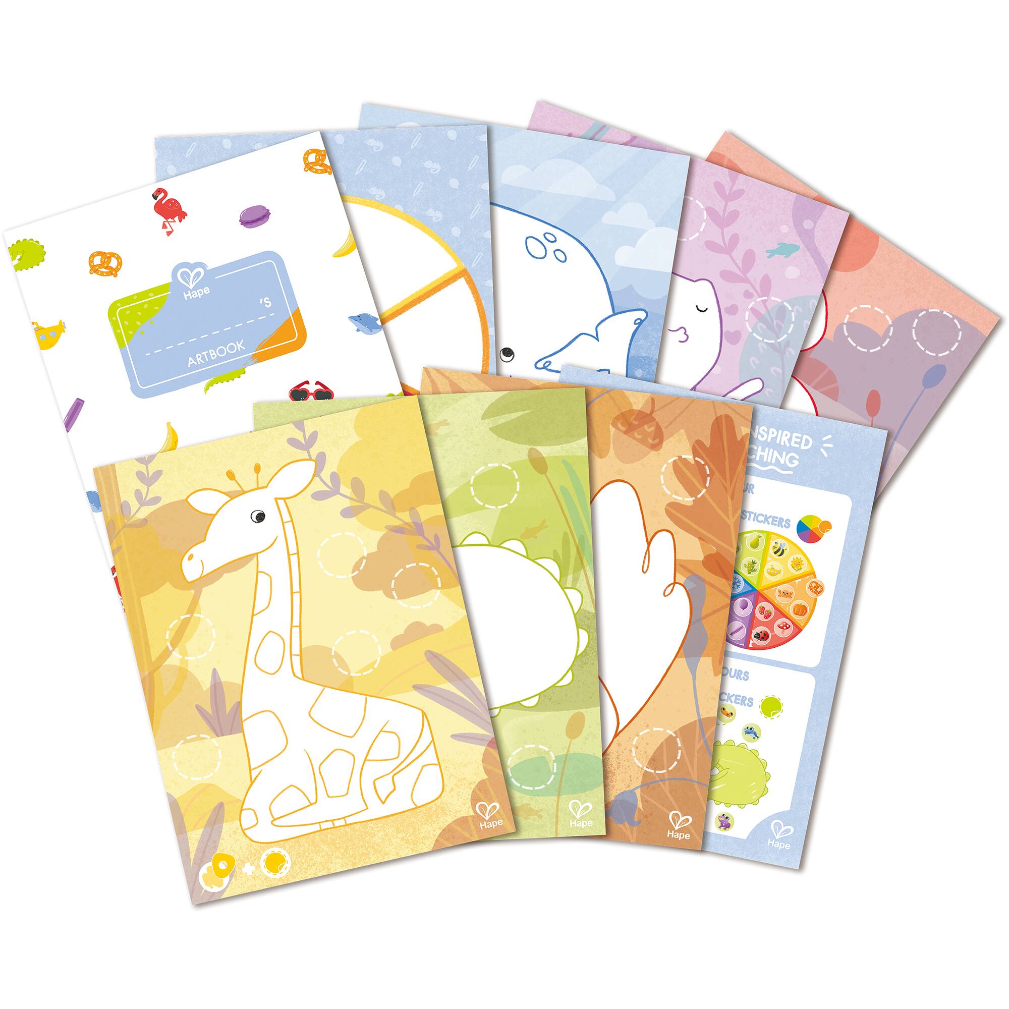 Hape's Artbook is inspired by the stickers. Ursickers + Hape Hape Hape Hape