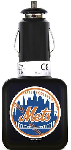 Front Standard. Tribeca - New York Mets Twin USB Car Charger.