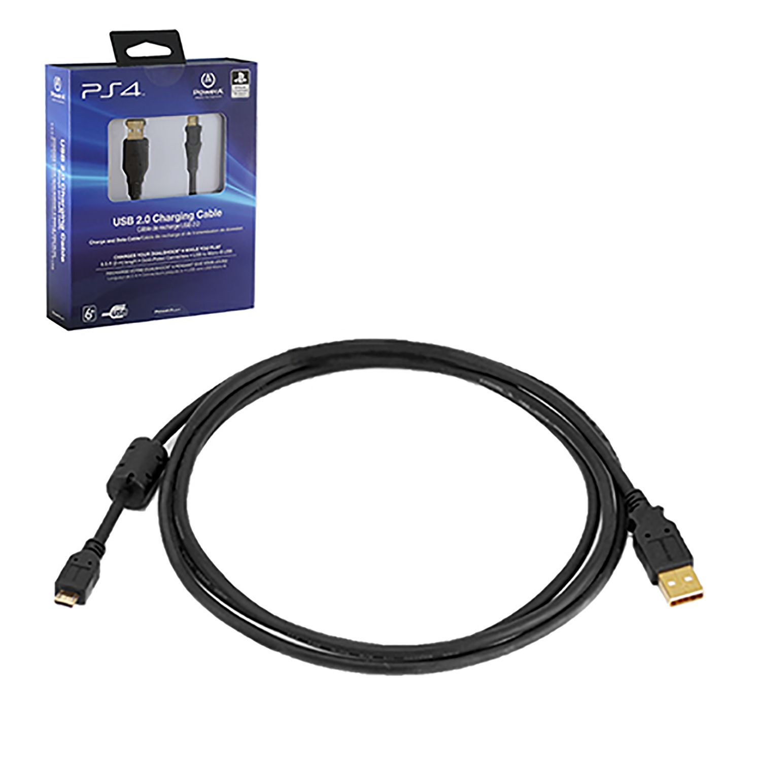 Hoge blootstelling sirene enkel PowerA USB Charge Cable for PlayStation 4 Black CPFA122462-02 - Best Buy
