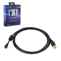 PowerA - USB Charge Cable for PlayStation 4 - Black - Front_Zoom