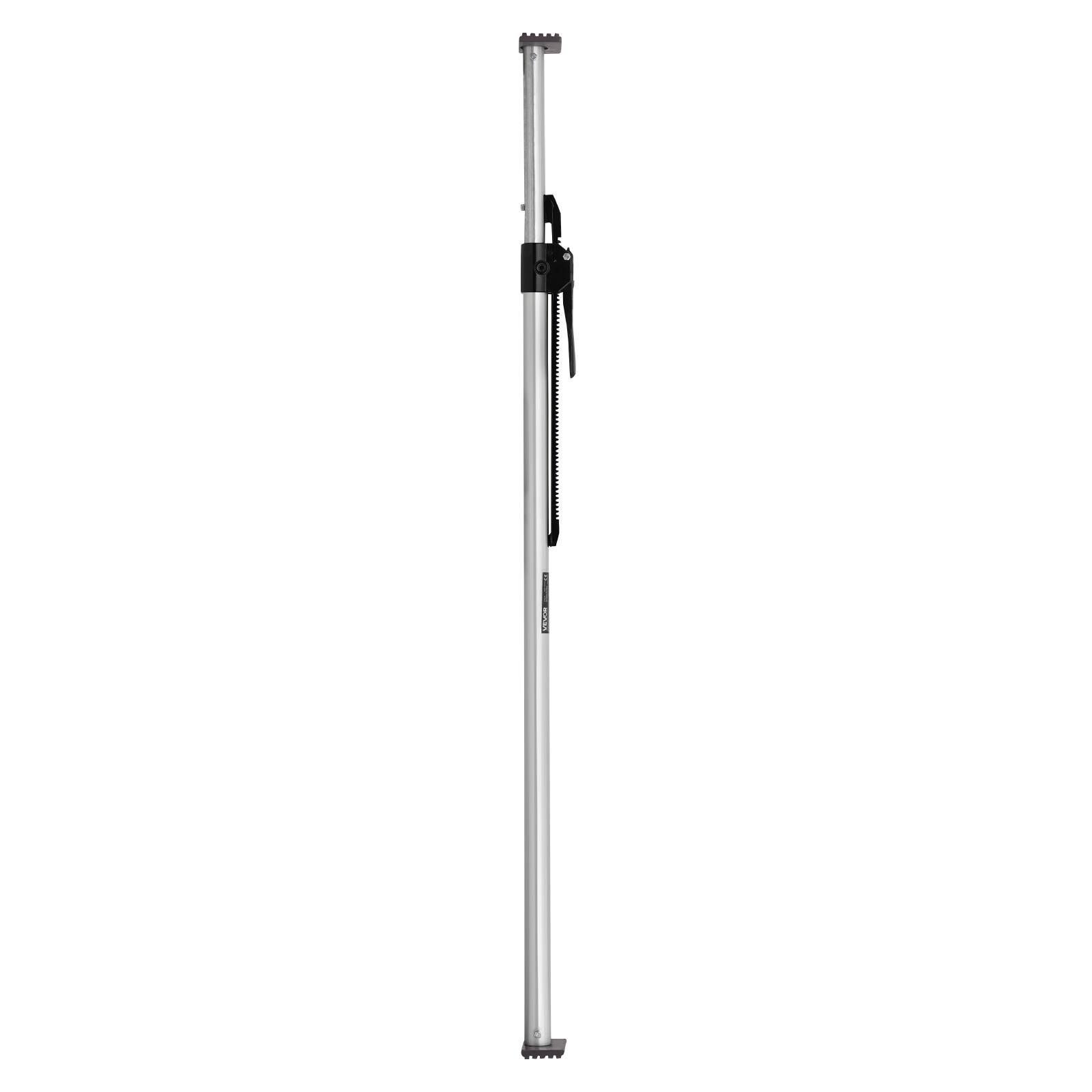 Alt View 5. VEVOR - Cargo Bar, Ratcheting Cargo Bar Adjustable from 59" to 73", Heavy-duty Steel Cargos Stabilizer with Non-Slip Foot Pads - Silver.