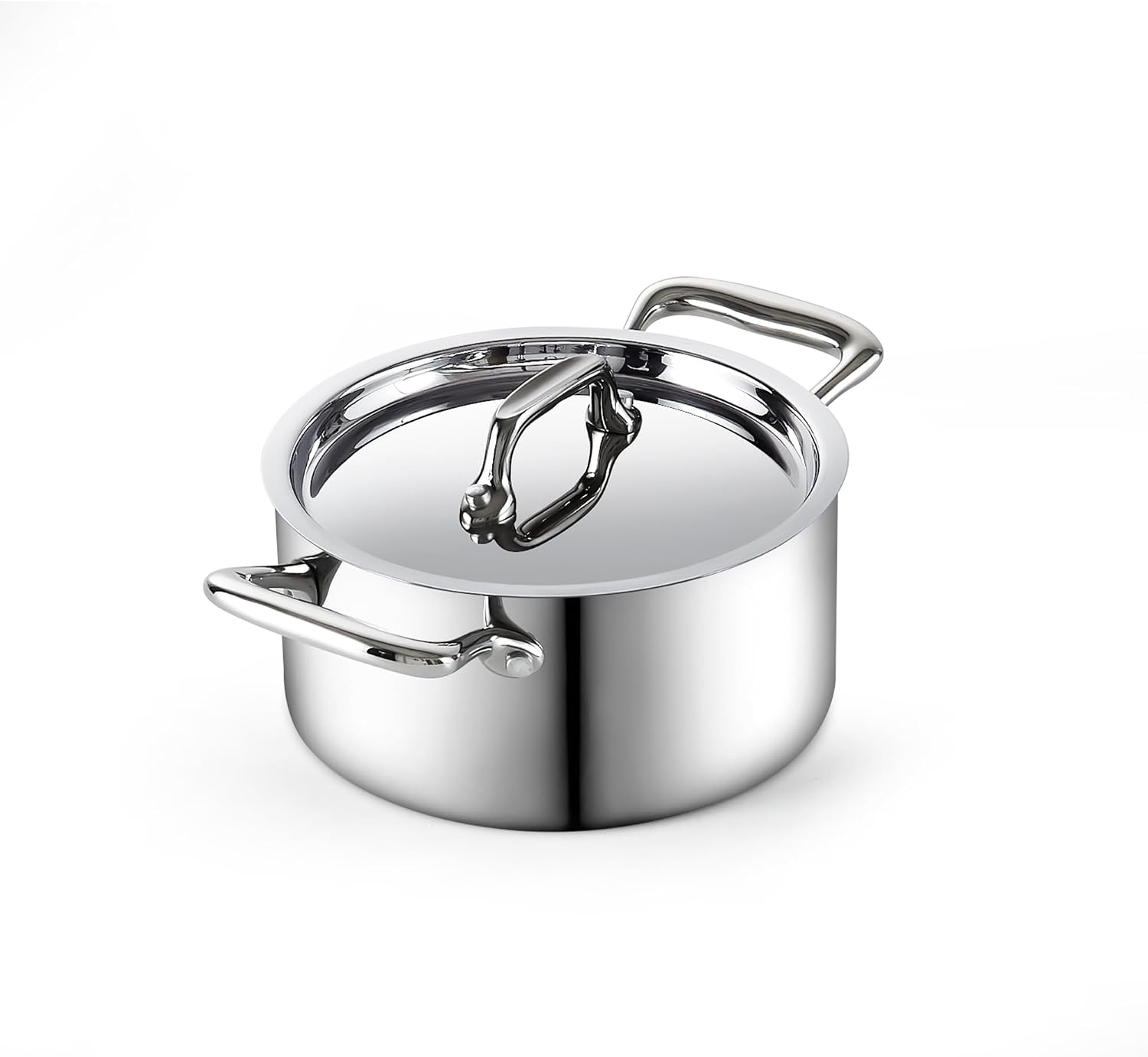 Front. Cooks Standard - MultiPly Clad Butter Warmer Set, Mini Cooking Pot, Stainless Steel Butter Melting Pot for Heating Milk, Fry Pan - stainless steel.