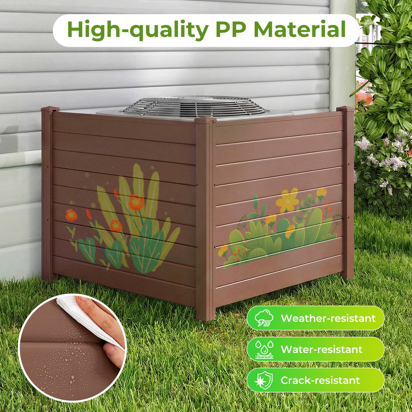 High-quality PP Material

- Weather-resistant
- Water-resistant
- Crack-resistant