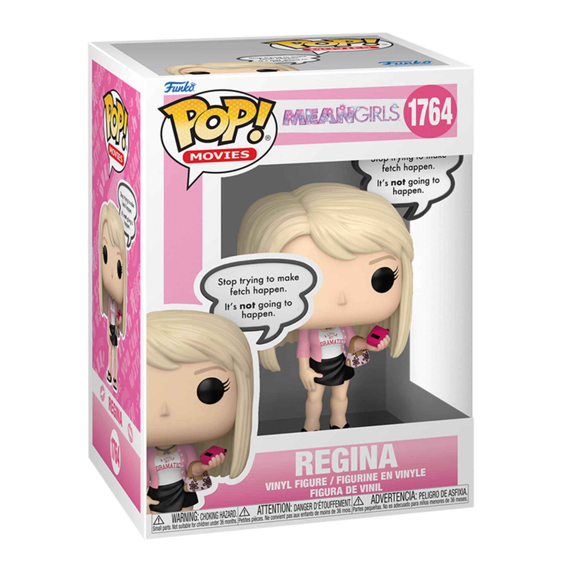 **Funko POP! Movies**

**Mean Girls 1764**

**Regina**

**Stop trying to make fetch happen. It's not going to happen.**

**Vinyl Figure / Figurine en Vinyle / Figura de Vinilo / Figura de Vinil**

**Warning: Choking Hazard - Small parts. Not for children under 3 years.**

**Attention: Danger de suffocation - Petites pièces. Ne convient pas aux enfants de moins de 3 ans.**

**Advertencia: Peligro de asfixia - Piezas pequeñas. No es adecuado para niños menores de 3 años.**

**Aviso: Peligro de asfixia - Piezas pequeñas. No es adecuado para niños menores de 3 años.**