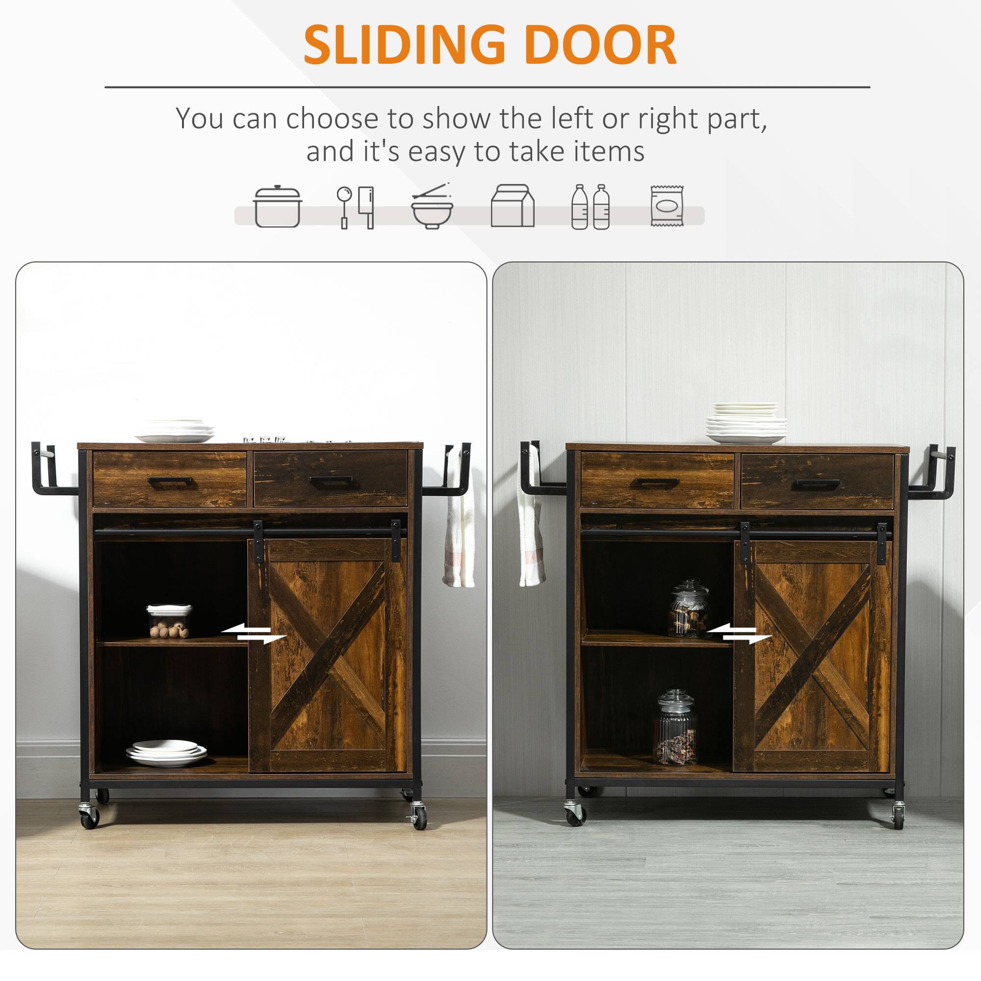 SLIDING DOOR

You can choose to show the left or right part, and it's easy to take items