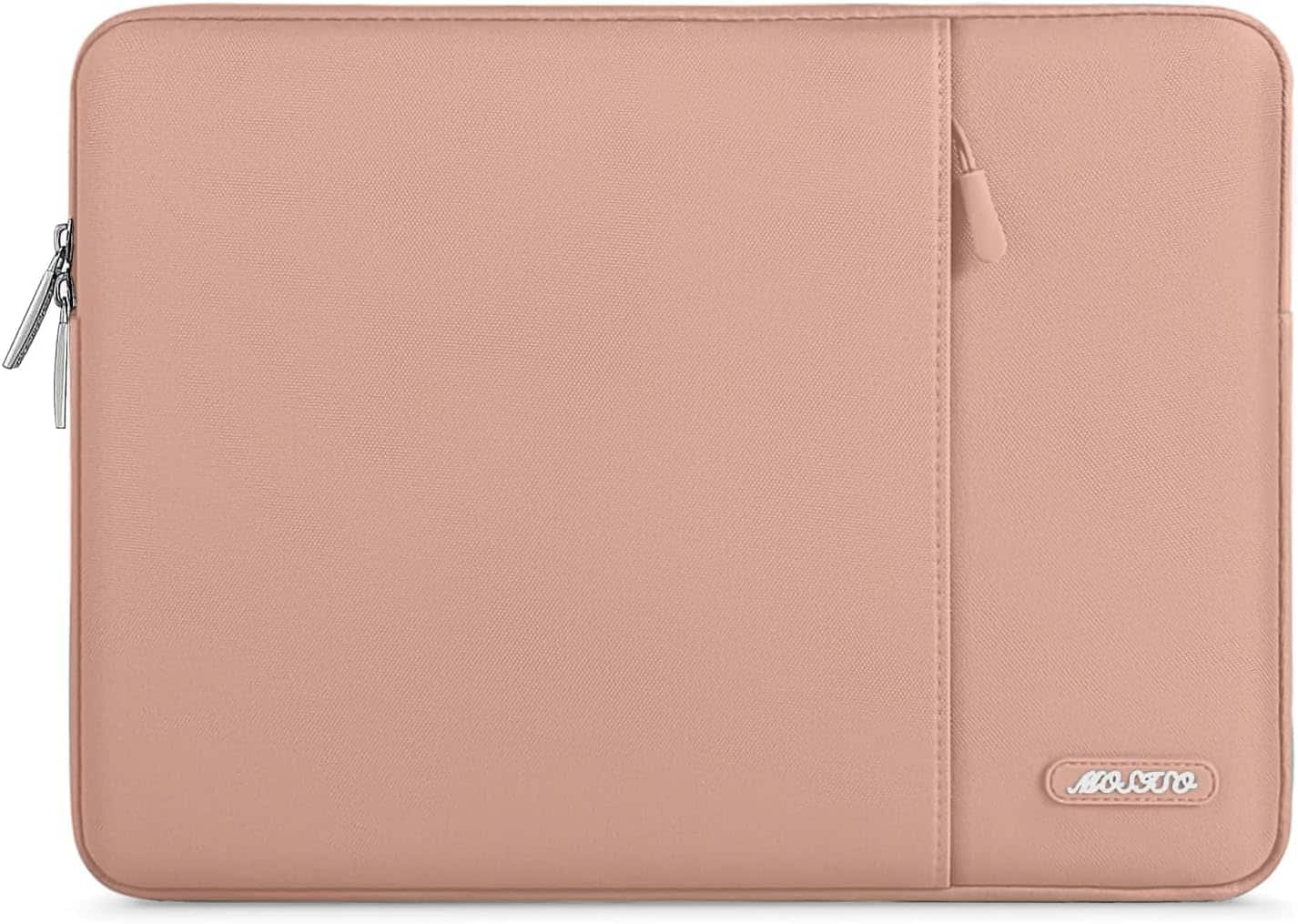 mosiso - 15 inch Laptop Sleeve with Pocket, Polyester Vertical Case for MacBook Air 15 inch M5 M4 M3 M2, Acer Dell XPS Lenovo - Salmon Pink price history on PriceWatchPro