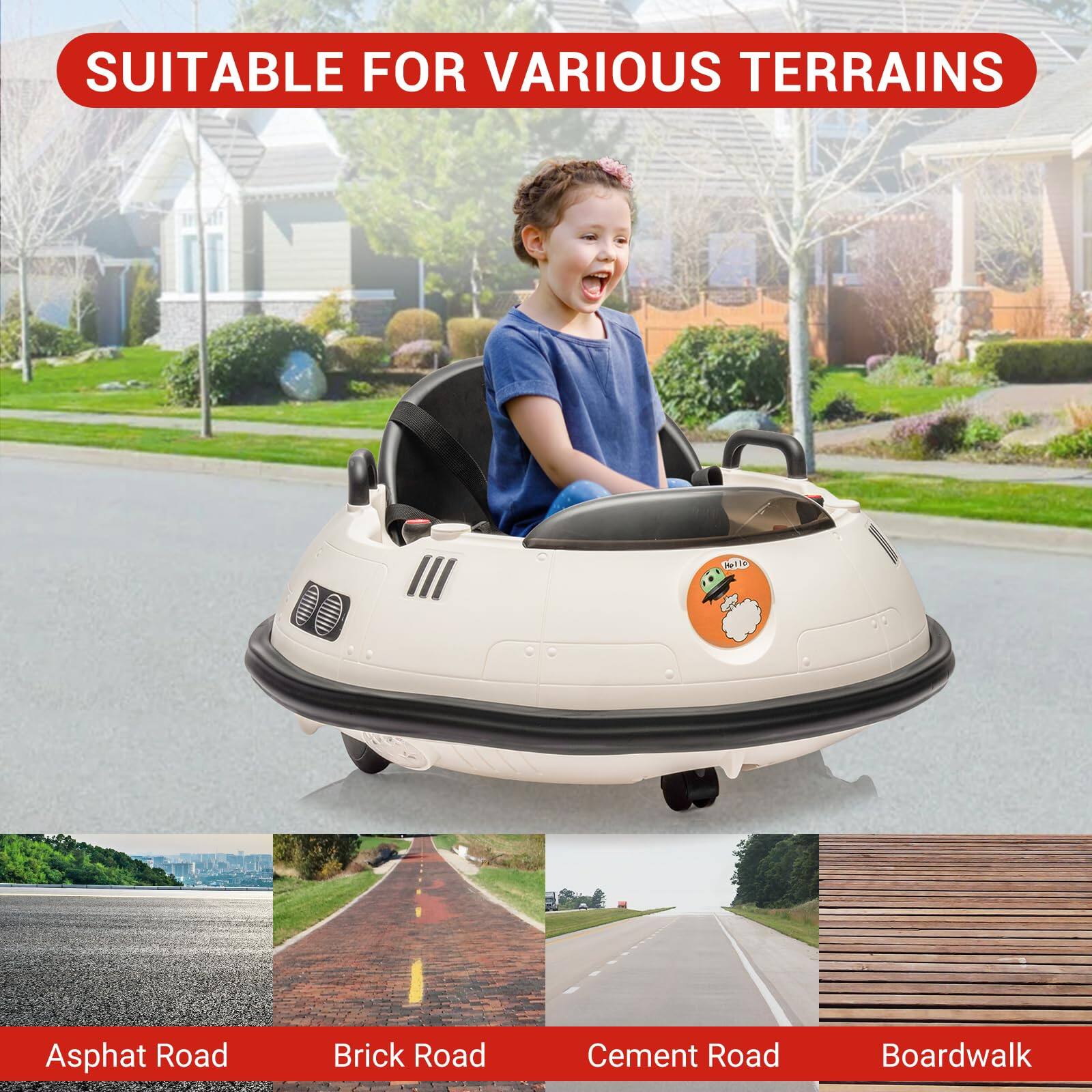 SUITABLE FOR VARIOUS TERRAINS

Asphalt Road  
Brick Road  
Cement Road  
Boardwalk