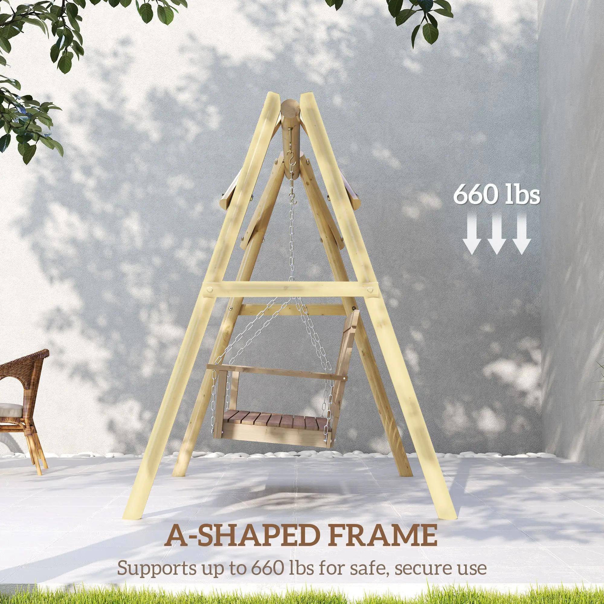 660 lbs A-shaped frame supports up to 660 lbs for safe, secure use.