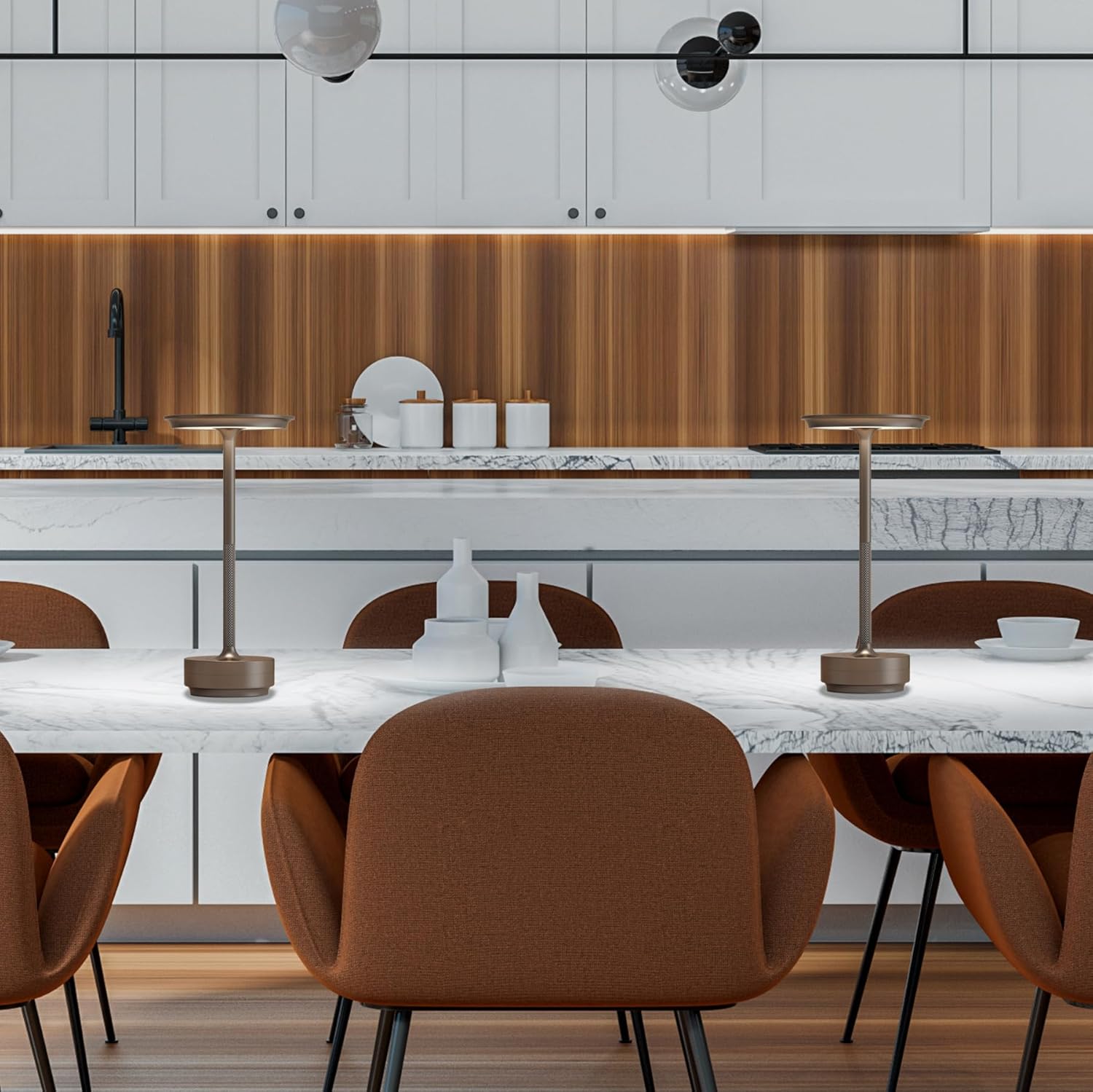 Alt View 4. FINEAK - 2-Pack Cordless Rechargeable LED Table Lamps for Indoor/Outdoor - Cafe.