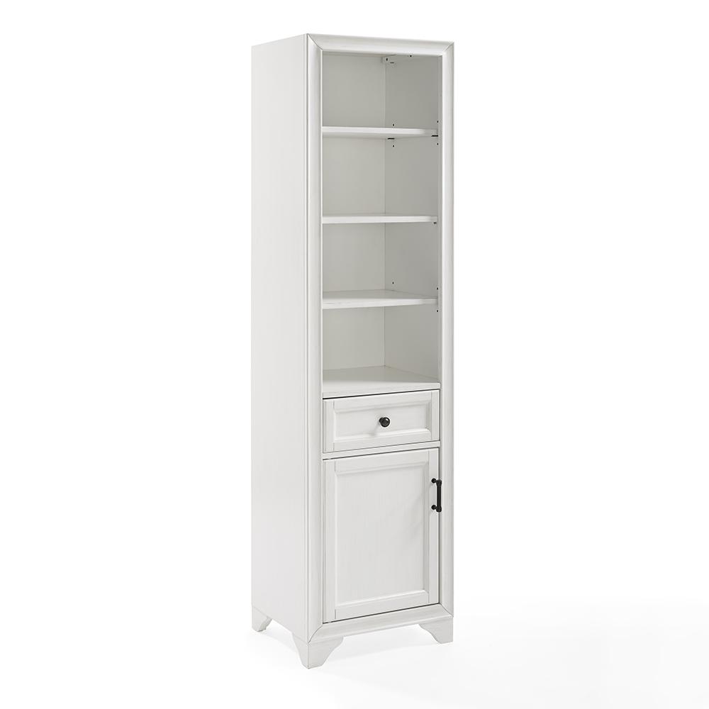 Front. Crosley Furniture - Tara Linen Storage Cabinet - White.