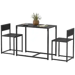 Homcom - Dining Room Set - Black