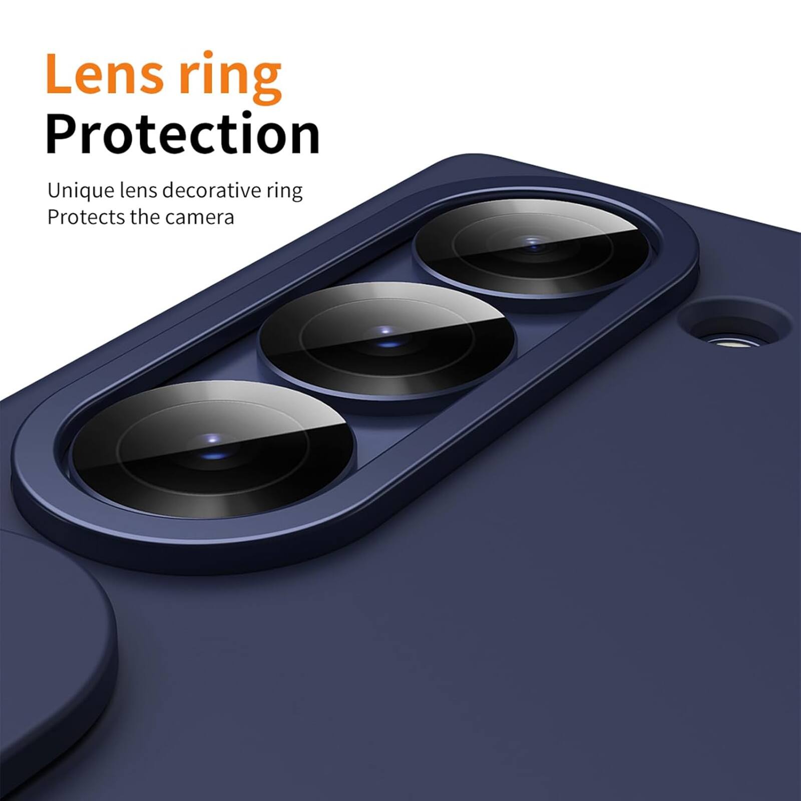 Lens ring Protection  
Unique lens decorative ring  
Protects the camera
