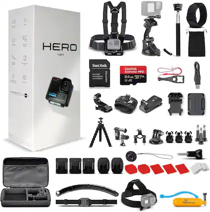- 2x HERO 4K
- GoPro
- SanDisk microSDHC ADAPTER
- SanDisk Extreme PRO 64 GB
- microSDXC
- V30
- U3
- A2
- Waterproof Housing
- GoPro Smooth
- DigiNerds
